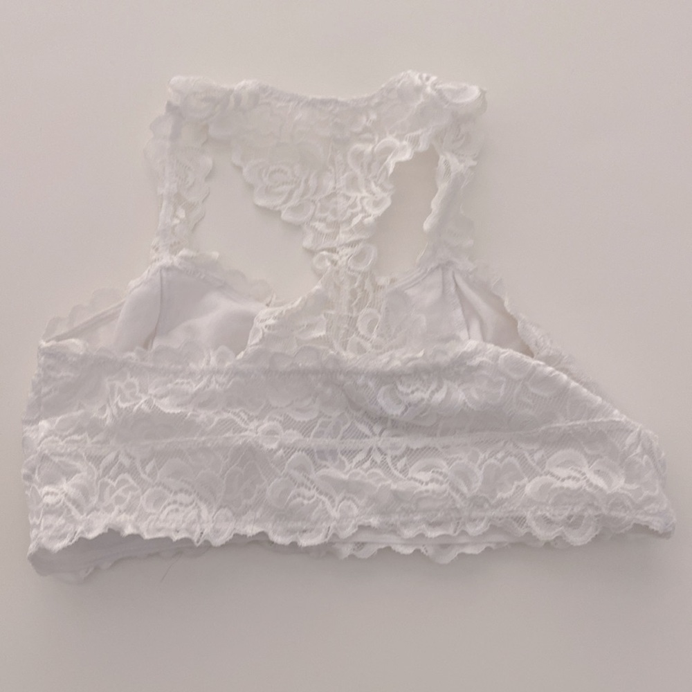 Girls lace bralette Tucker + Tate Nordstrom sz XL 14/16 White Racerback - Picture 2 of 3